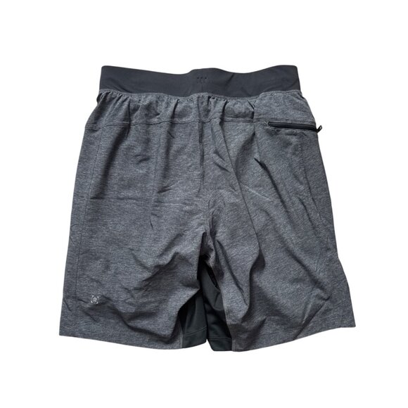 Lululemon Mens Gray Training Shorts With Liner M - Moisture-Wicking Lightweight - Picture 2 of 4